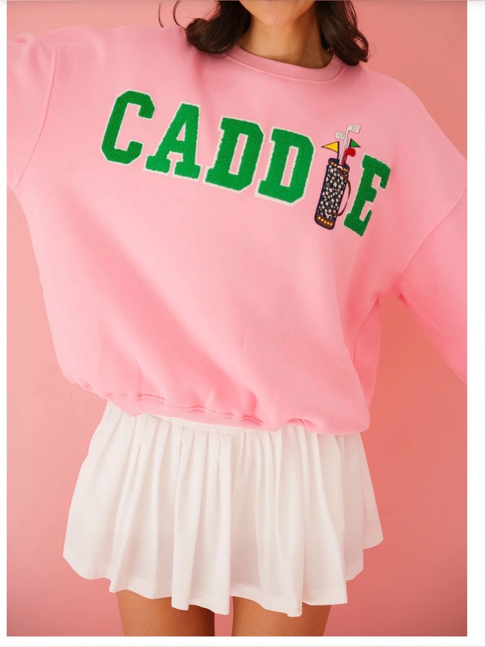 Judith March Pink 'CADDIE' Crewneck Sweatshirt